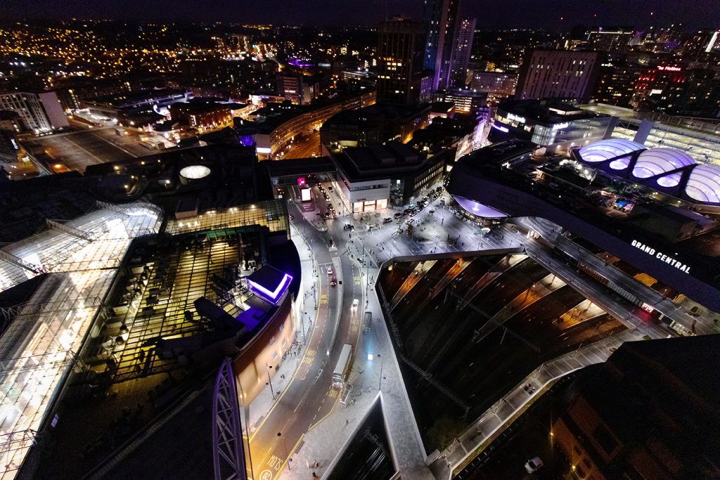 Grand central and Bullring Birmingham looking down from Rotunda by Pete Horrox