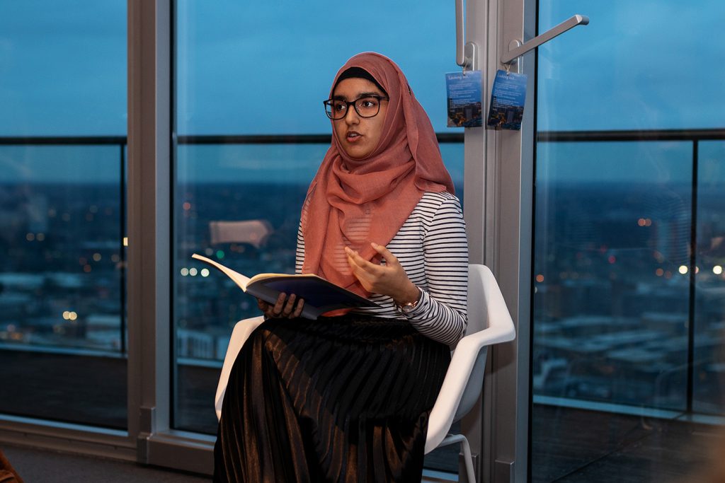 Aliyah Begum, Birmingham's Young Poet Laureate, reads at Poetry in the Penthouse