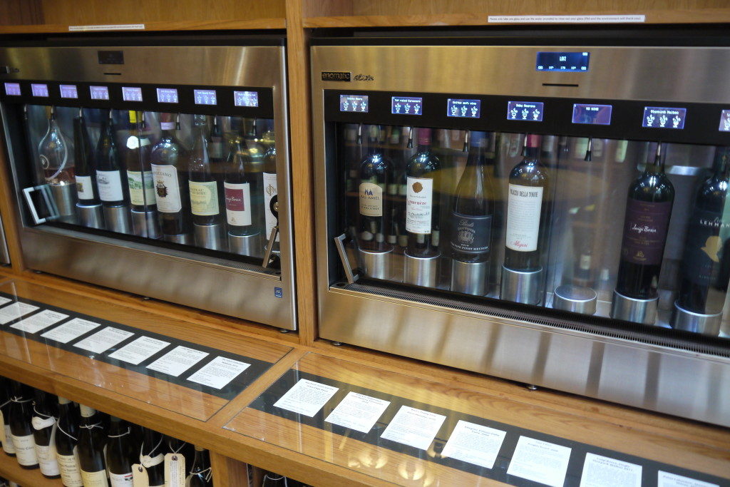 Wine dispensing machines at Loki Wine Birmingham 