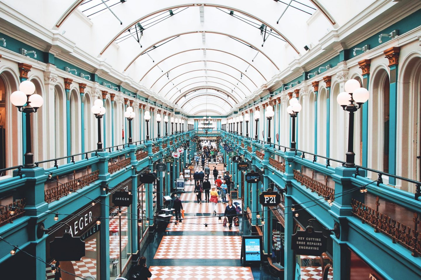 Great Western Arcade shopping in Birmingham