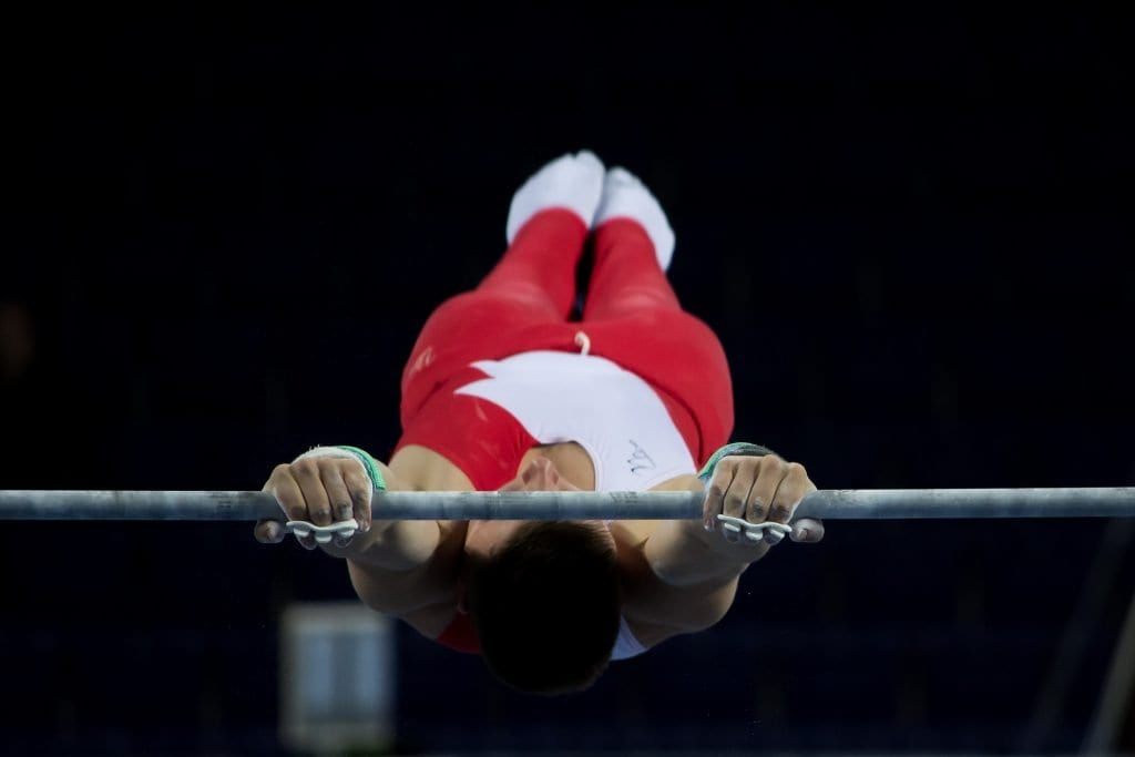 Image by Ania Klara of a male gymnast for What's on in Birmingham. 