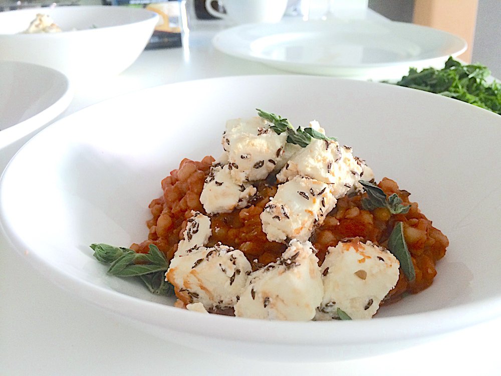 Barley caraway and feta risotto dish -2