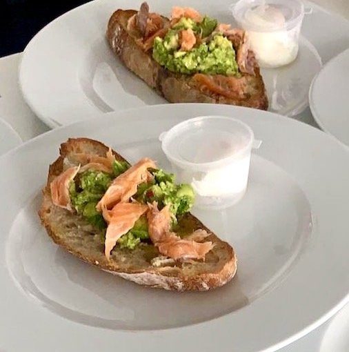 Wilderness smoked trout breakfast dish