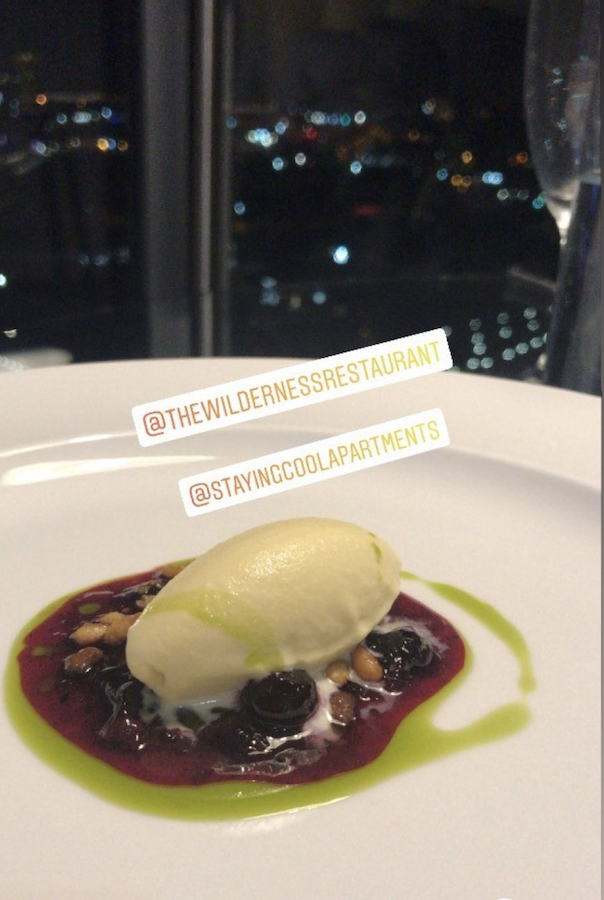 Wildnerness dining event dessert