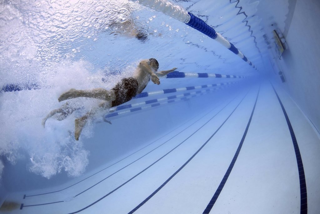 image of swimmers in pool.