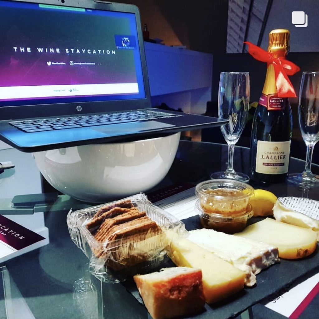 Cheese platter with crackers for The Wine Staycation event at Staying Cool's Rotunda Aparthotel