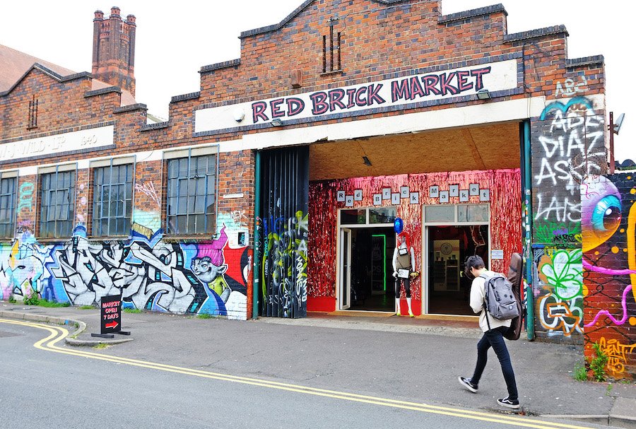 The entrance to Red Brick Market in Digbeth Birmingham