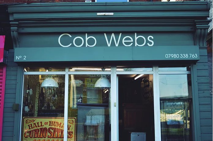 The entrance to Cob Webs in Stirchley Birmingham. A 15 minute drive from Staying Cool's Rotunda apart hotel. 