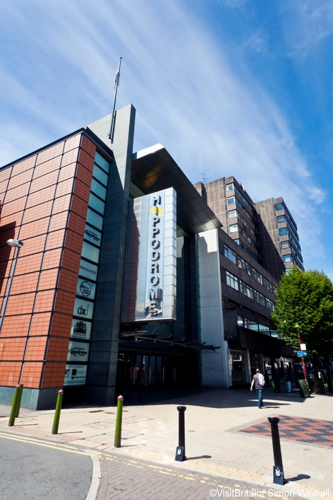 Outside Birmingham's famous Hippodrome Theatre