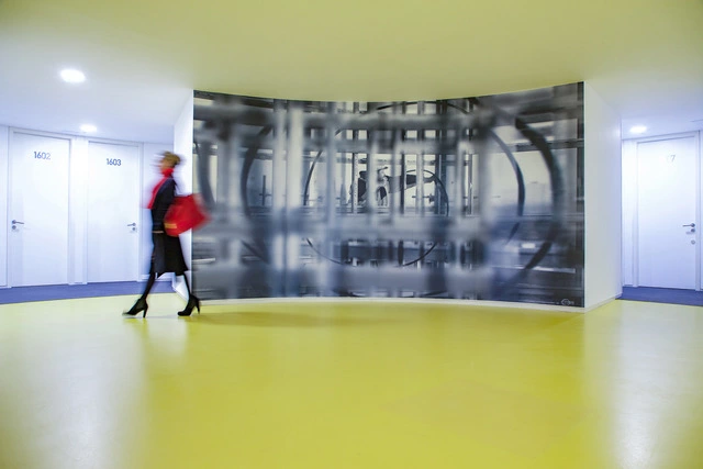 The unique central cores of Staying Cool's Rotunda aparthotel make for a great space for photography.