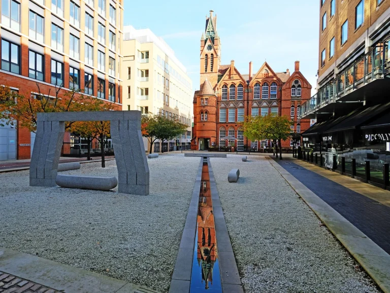 Oozells Square and Ikon Gallery in Birmingham's stylish Brindleyplace